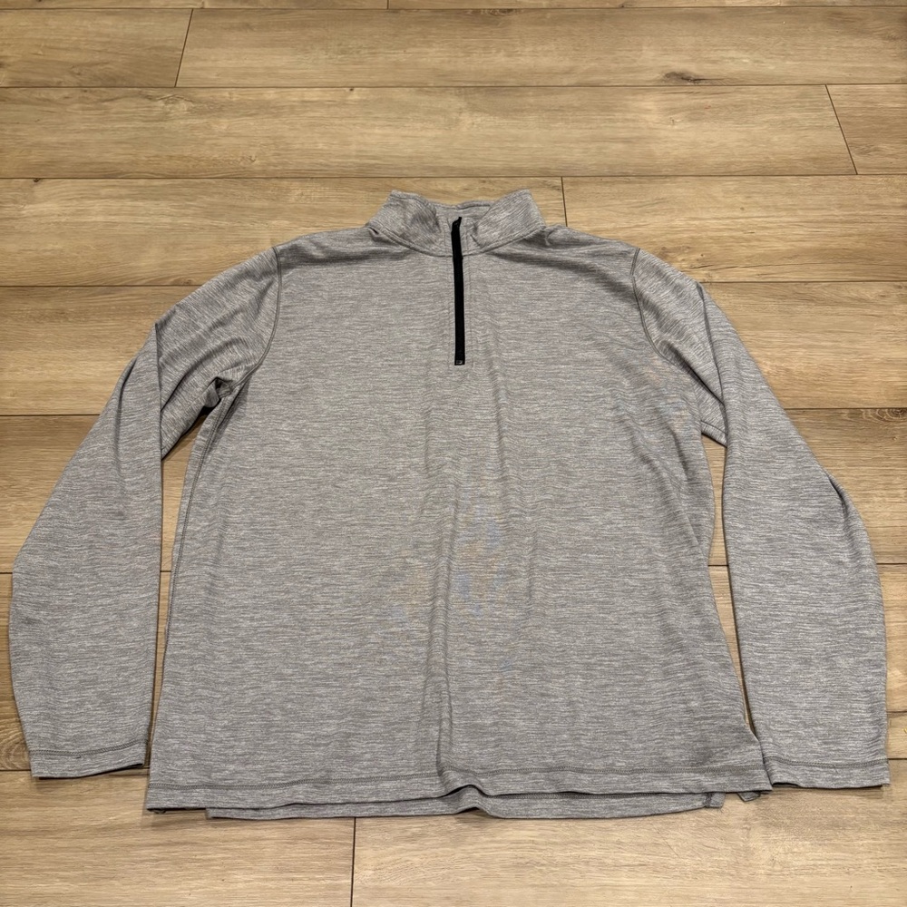 Abercrombie & Fitch Mens M Air Knit Heather Gray 1/4 Zip Pullover Sweater‎